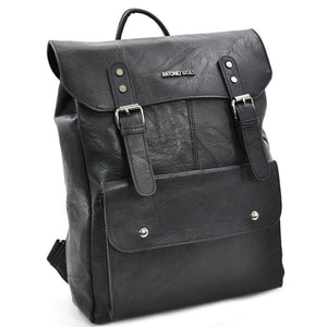 Zaino pelle nero vintage firmato Antonio Basile uomo porta pc lavoro capiente