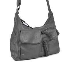 Carica l&#39;immagine nel visualizzatore di Gallery, Borsa GM zip tracolla tasche moda donna nuova vintage pelle capiente postina new