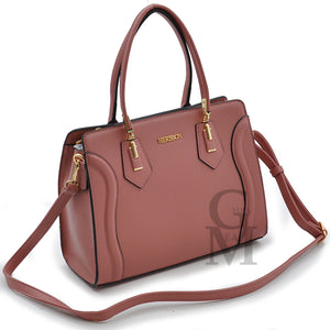 Borsa donna borsetta firmata H. FIRENZE rigida pelle elegante donna rosa piccola