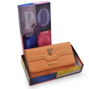 P. Club Portafoglio con scatola borchie Donna elegante Grande carte credito nero