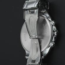 Carica l&#39;immagine nel visualizzatore di Gallery, Stone Orologio polso quarzo argento metallo moda uomo acciaio analogico Classico