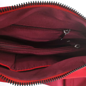 Borsa giornaliera donna tracolla nylon tasche capiente tessuto POLIAMIDE tela