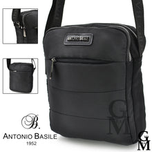 Carica l&#39;immagine nel visualizzatore di Gallery, Borsello FIRMATO A. BASILE nero uomo borsa TASCHE 0.1 zip tracolla PICCOLA nylon