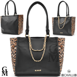 Borsa firmata B. Cavalli italia donna originale FANTASIA leopardata maculata