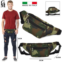 Carica l&#39;immagine nel visualizzatore di Gallery, Marsupio uomo mimetico militare vita spalla softair camouflage casual viaggio