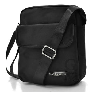 Borsello or&mi nero uomo borsa grande capiente zip tracolla nylon tasche zip