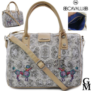 Borsa lusso firmata BB CAVALLI donna tracolla bauletto fantasia Barboncino color