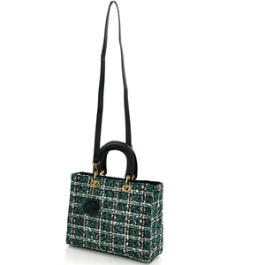 Borsa Gyoiamea La Zoe in tessuto TWEED