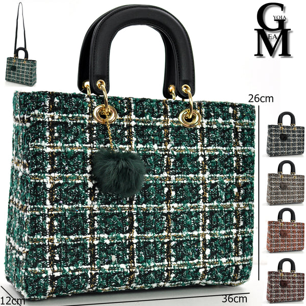 Borsa Gyoiamea La Zoe in tessuto TWEED