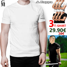 Carica l&#39;immagine nel visualizzatore di Gallery, 3 Pack T-shirt Uomo KAPPA Maglietta Intima Slim Fit Cotone Maglia Mezza Manica