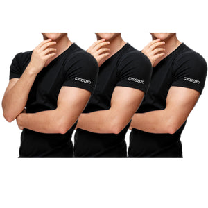 3 Pack T-shirt Uomo KAPPA Maglietta Intima Slim Fit Cotone Maglia Mezza Manica