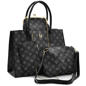 GM Donna PACK 4in1 borsa + portafoglio + portamonete + borsetta a tracolla nuova